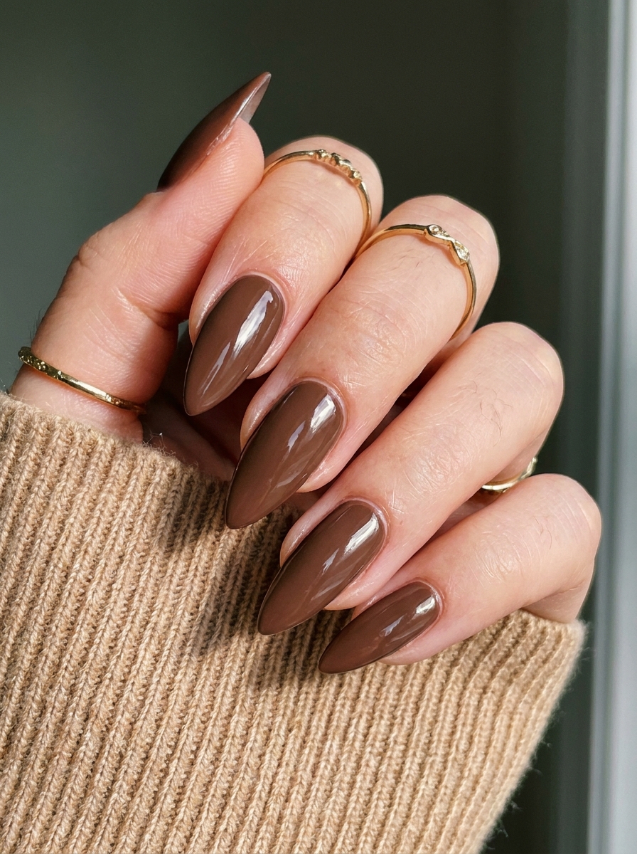 Brown Stiletto Nails als Stiletto Nägel Inspiration 2026